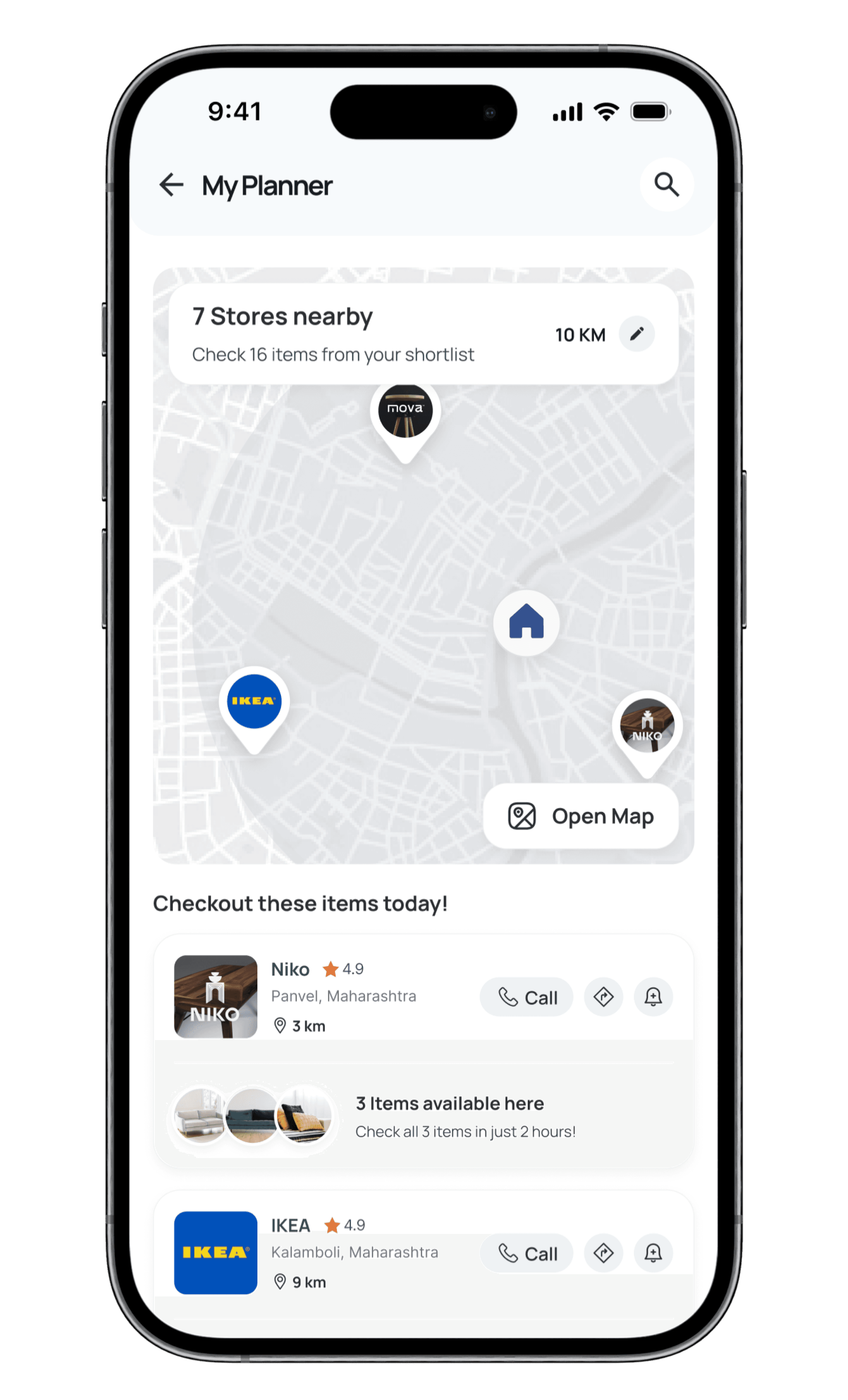 Shopping Map & Visit Planner